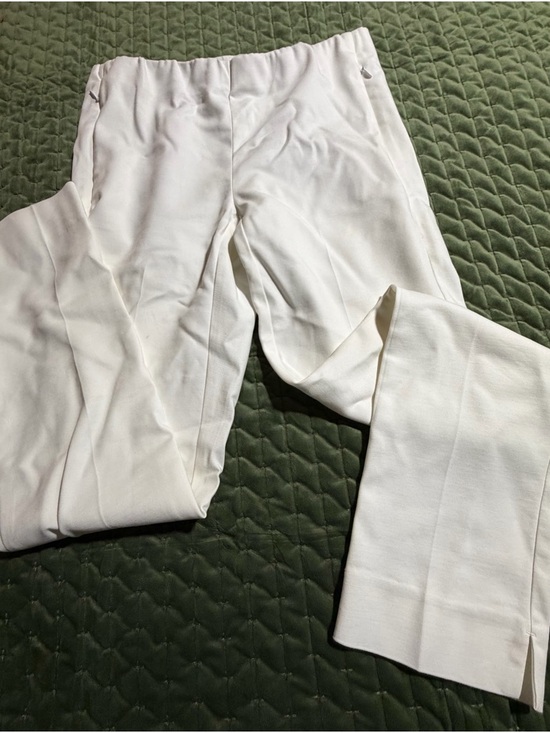 Pants - J. Jill Essential Cotton Stretch white pants‎ pull on size 4 pockets